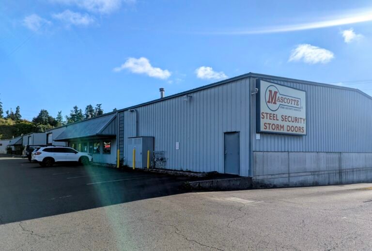 Mascotte Security showroom building in Portland, Oregon – contact our local security door company for quotes and information